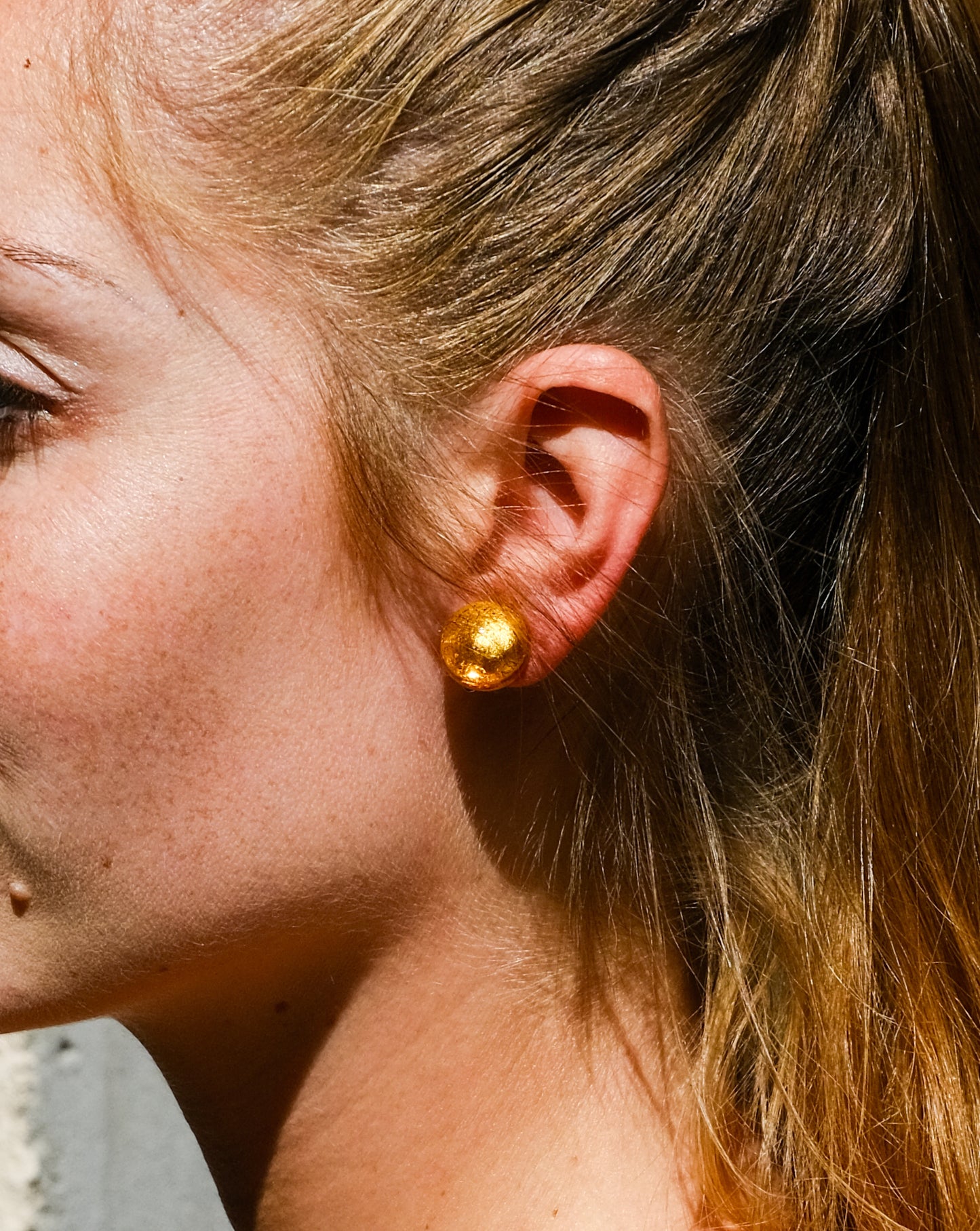 Boucles d'oreilles dorées classiques en verre de Murano