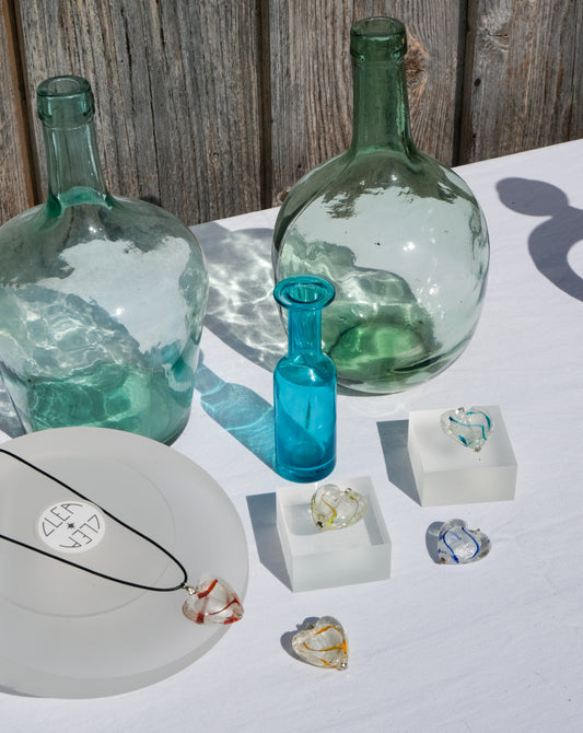 Collier en verre de Murano en forme de coeur