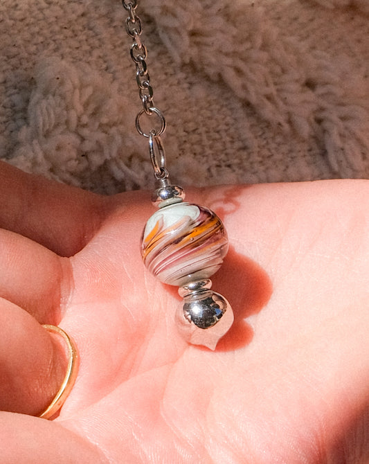 Pendule en verre de Murano multicolore